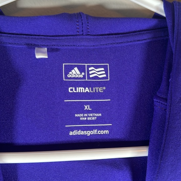 Adidas golf climalite full zip track jacket purple XL - Picture 3 of 5
